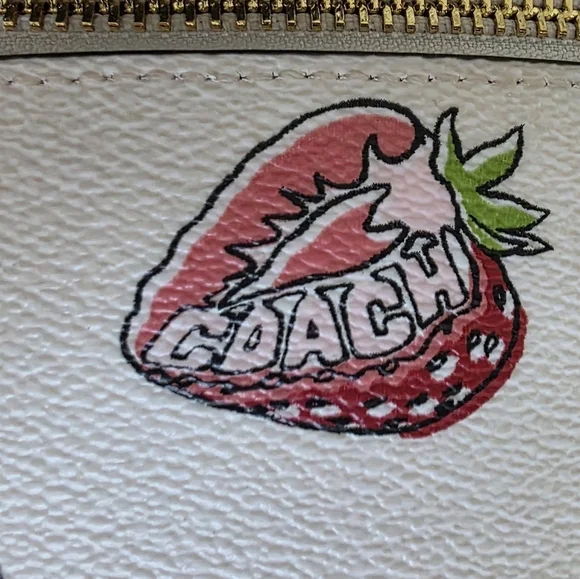 NWT Coach Court Backpack In Signature Canvas Strawberry Print - Picture 7 of 16